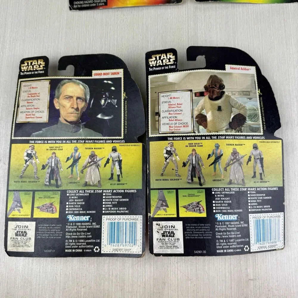 Star Wars Power Of The Force Jedi Action Figures Lot Yoda Ponda Leia Ackbar Moff